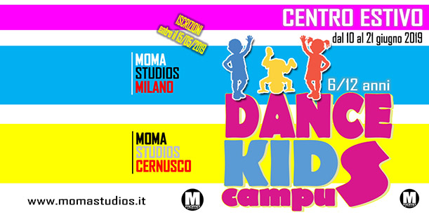 Kids Dance campus al Moma Studios, a Milano e Cernusco