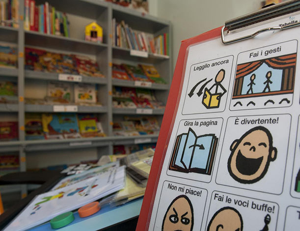 La biblioteca speciale del Centro Benedetta d'Intino onlus