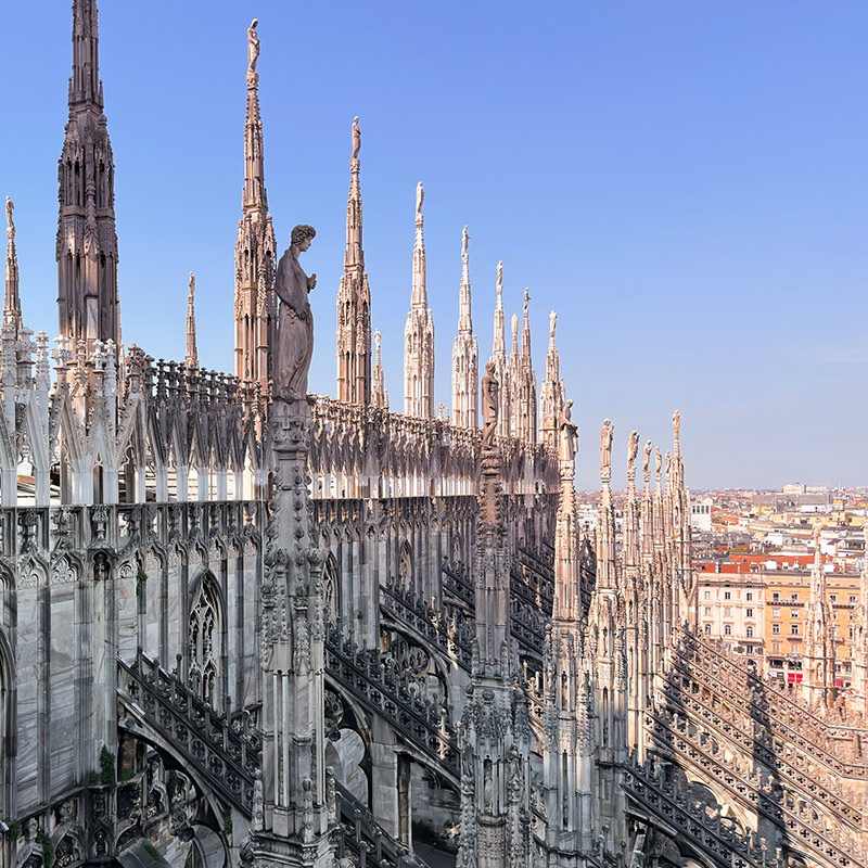 terrazze del duomo con i bambini